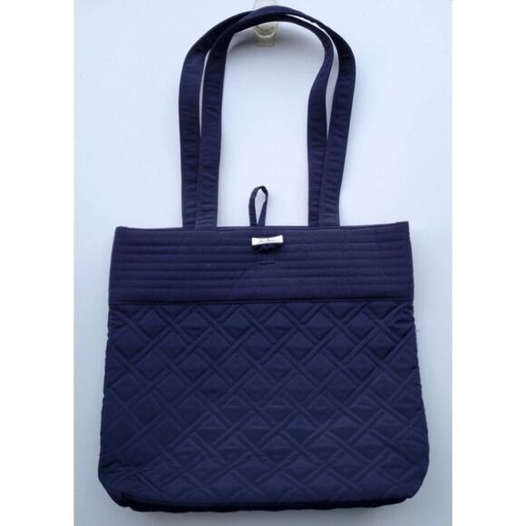 Vera Bradley Classic Navy Quilted Tote - Picture 1 of 8